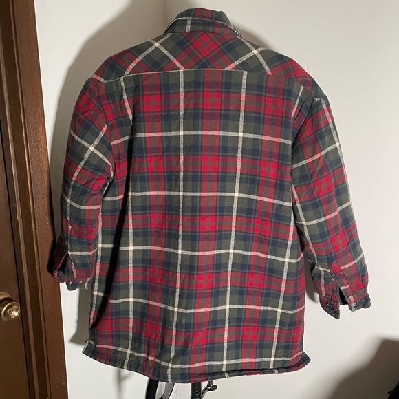 Dickies Vintage Insulated Plaid Snap Up Jacket LG - Picture 2 of 8